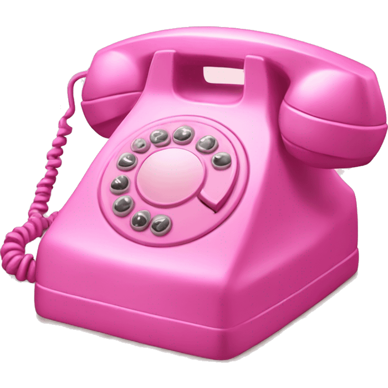 90’s pink telephone  emoji