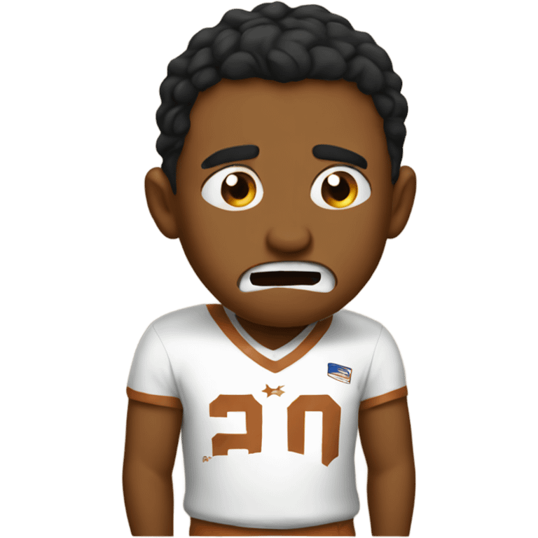 A Texas fan crying emoji