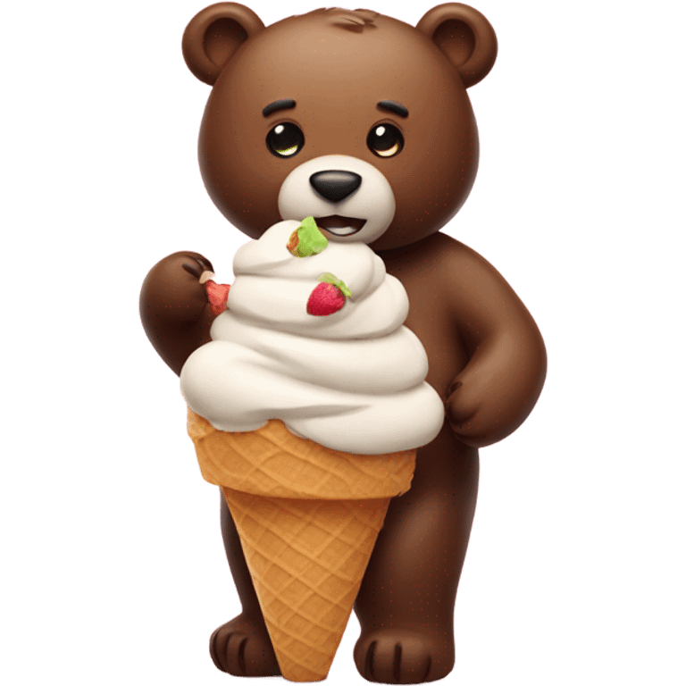 bear with ice cream  emoji