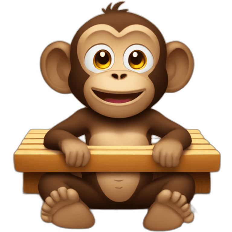 a monkey in a sauna emoji