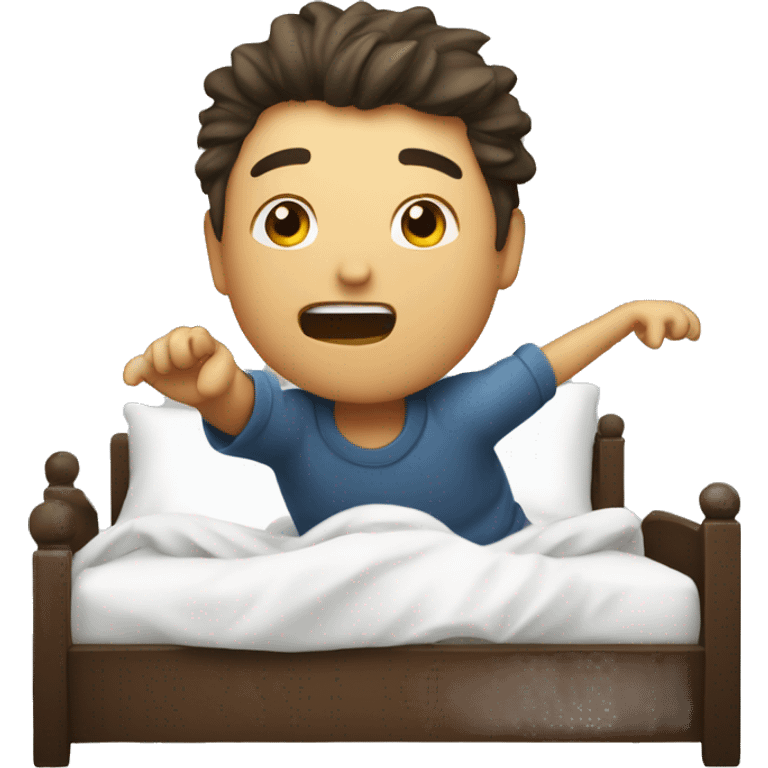 A PERSON FALLING OF THE BED emoji