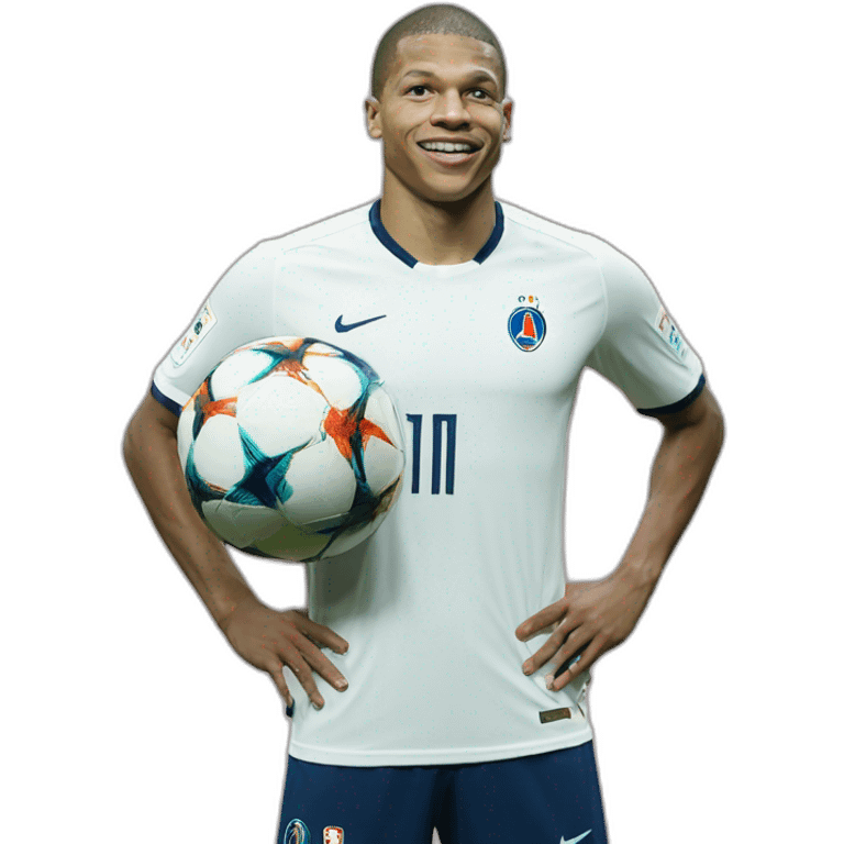 Mbappé-avec un ballon emoji