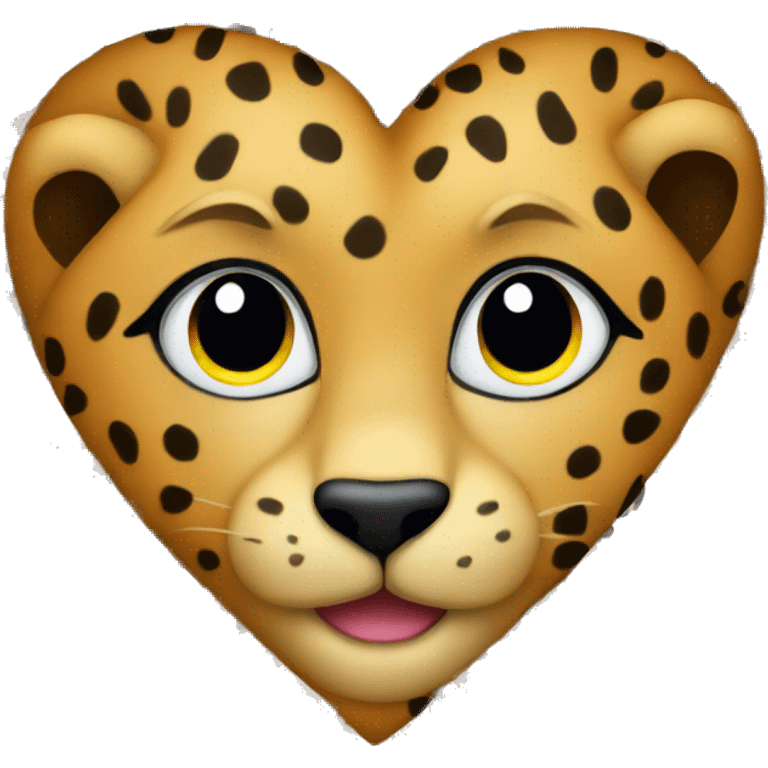 heart with cheetah print  emoji