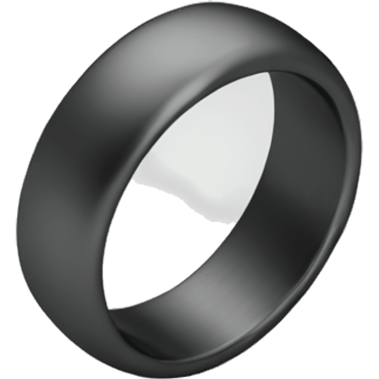 Dark silver male ring 0 angle minimalistic emoji