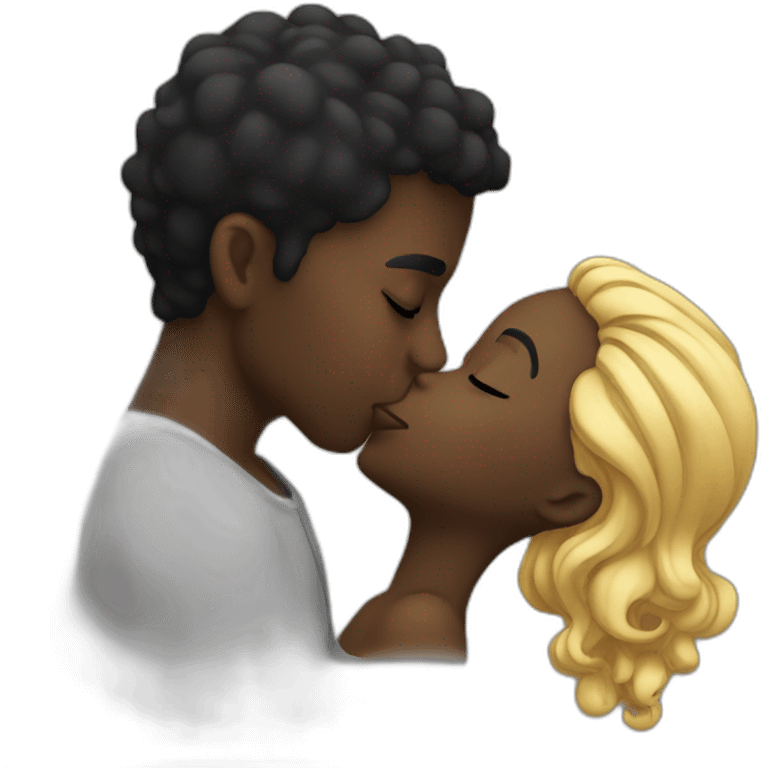 black gyus kissing emoji