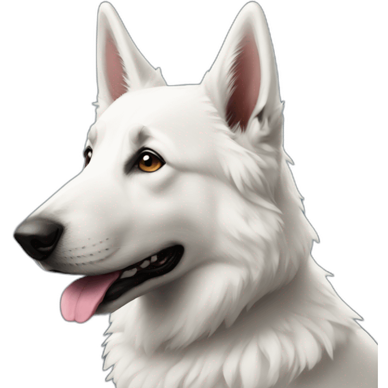 White shepherd space emoji