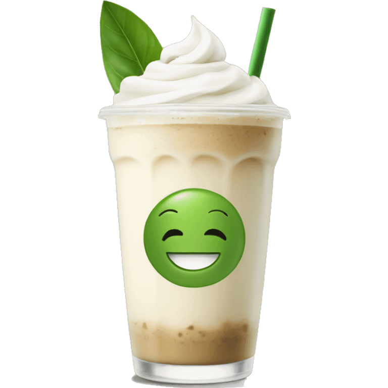 Iced matcha latte ohne Sahne  emoji