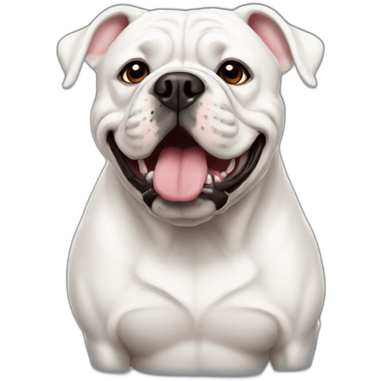 white continental bulldog emoji