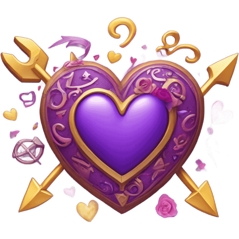 Happy Saint valentine day purple  emoji