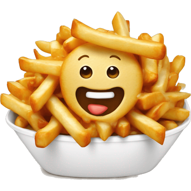 Poutine qui fait des bisous emoji