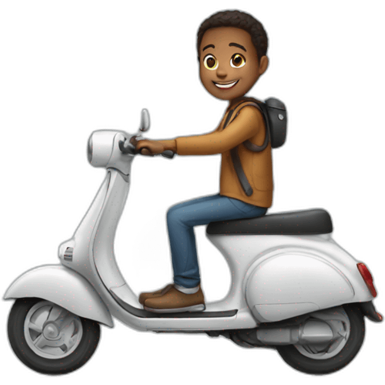 boy on a scooter emoji