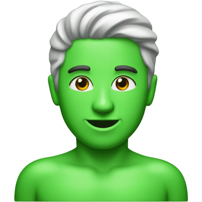 CREA UNA IMAGEN DE BAÑO PLASCTICO PORTATIL   COLOR  verde emoji