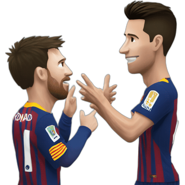 Messi slap ronaldo emoji