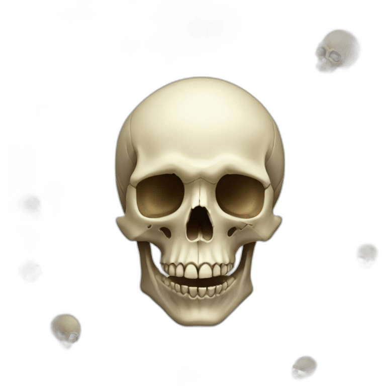 Skull with Momento Mori around it emoji