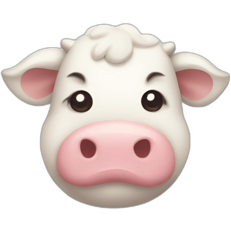 Cute little Chubby Cow  emoji