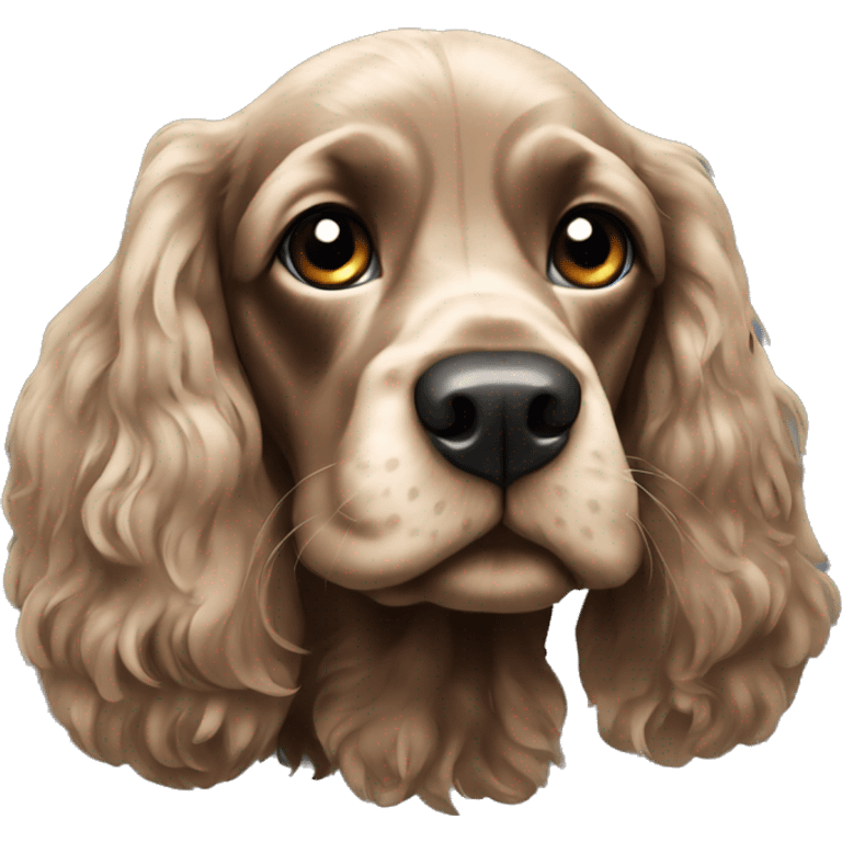 Black cocker spaniel  emoji