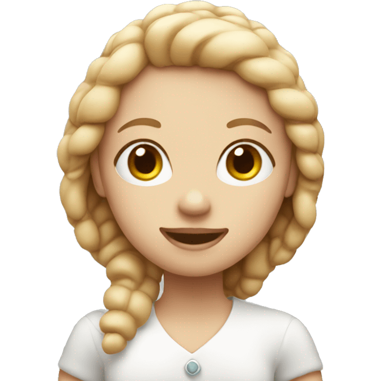 white ginger bread girl emoji