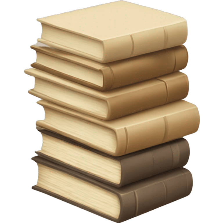 Beige stack of books emoji