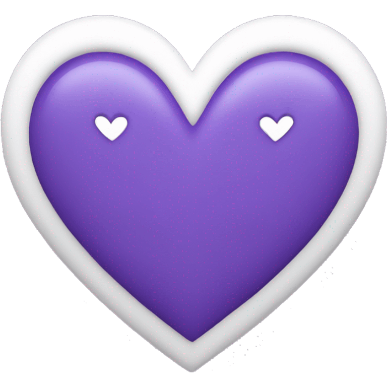 Heart purple and white emoji