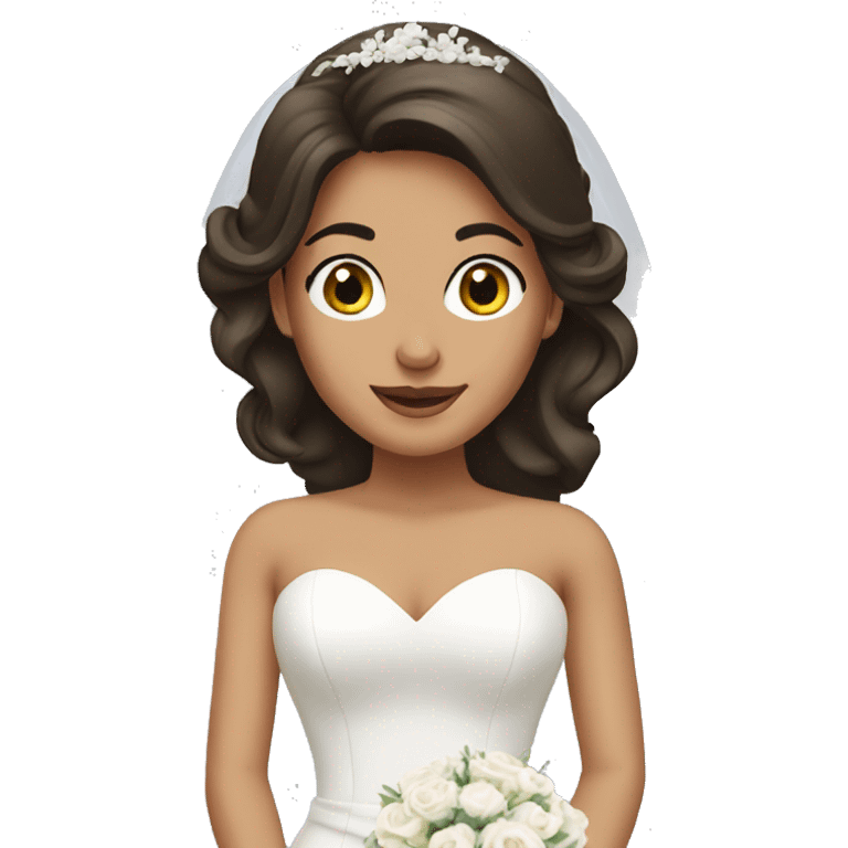 Brunette bride emoji