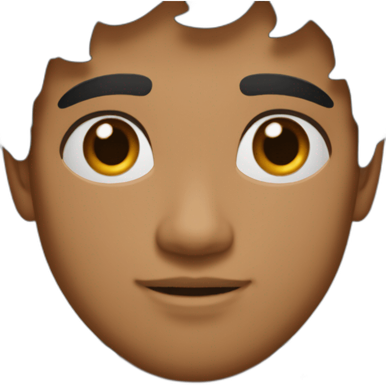 A Sri Lankan young guy with curved nose, black hair, brown eyes, little beard emoji