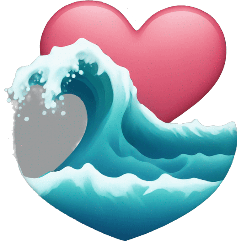 Waves Heart  emoji