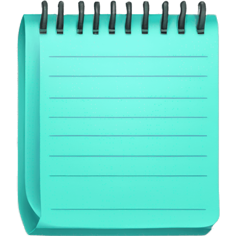 closed cyan notepad emoji