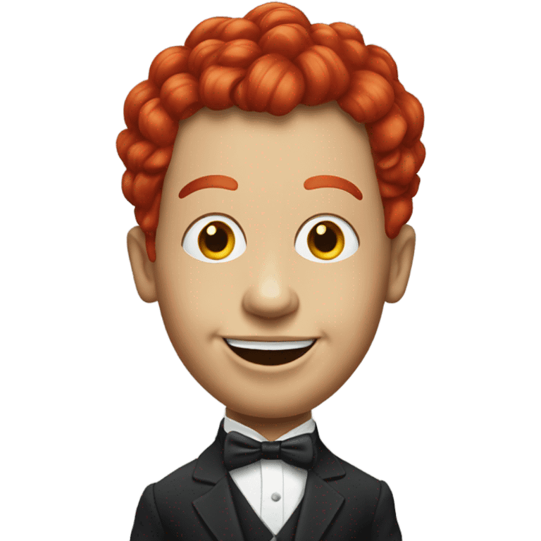 Ventriloquist dummy with red hair emoji