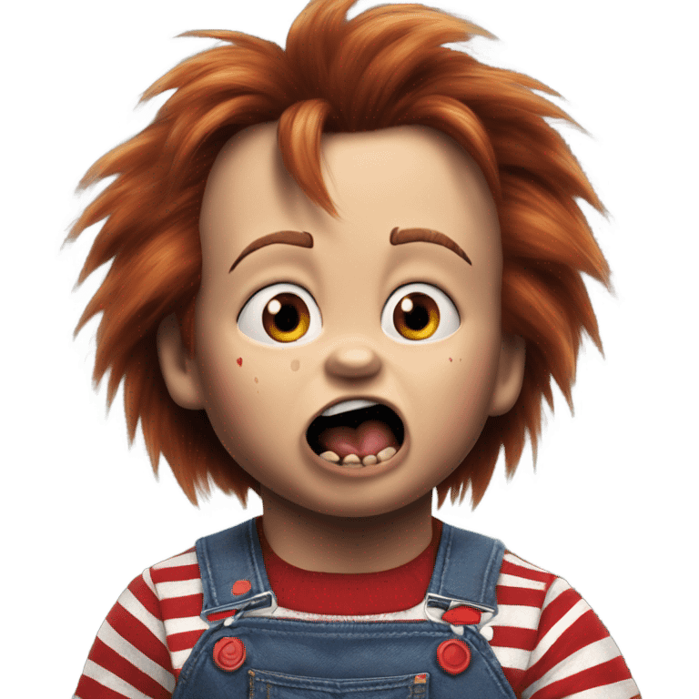 Chucky sending a kiss emoji