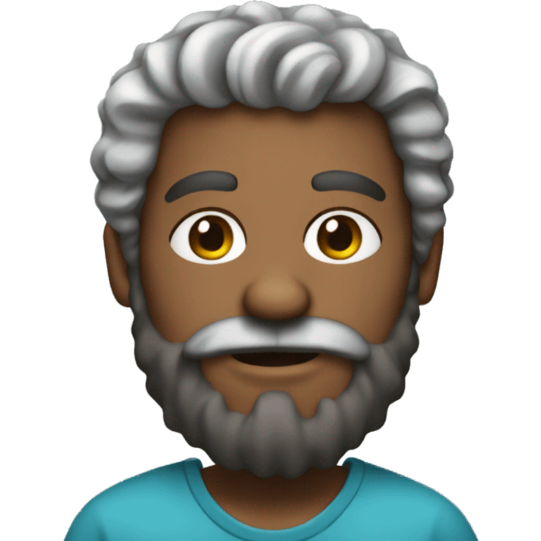 Emoji men with beard and curls emoji