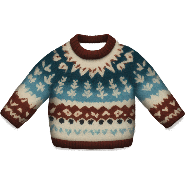 Fair isle sweater emoji