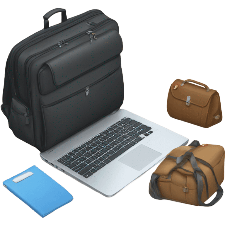 Laptop computer and bag emoji