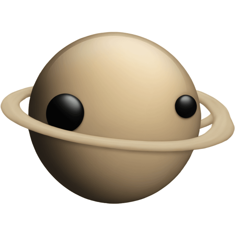 space planet beige with black emoji