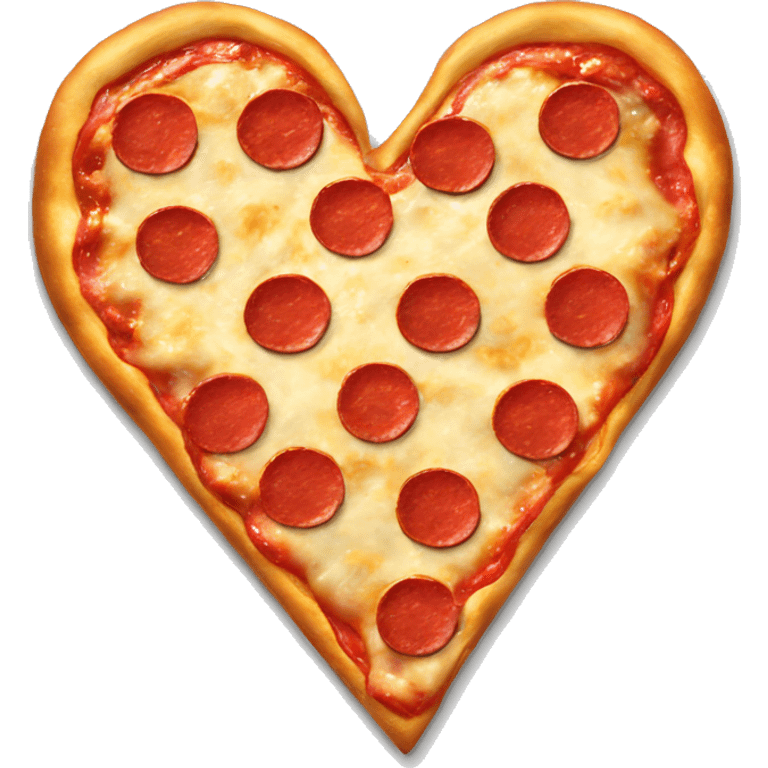 Heart shaped pepperoni pizza emoji