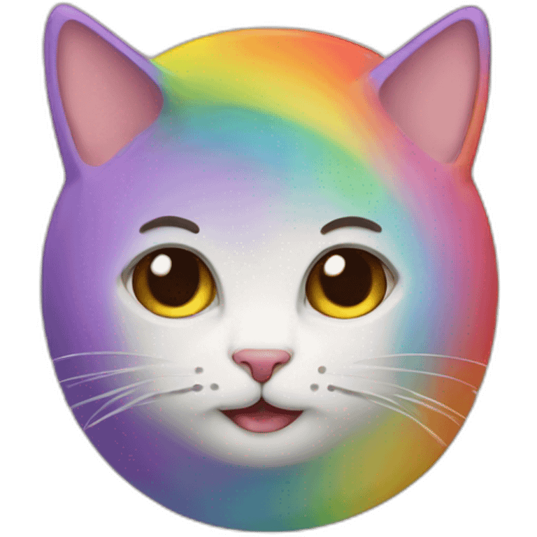 cat in the rainbow toast emoji