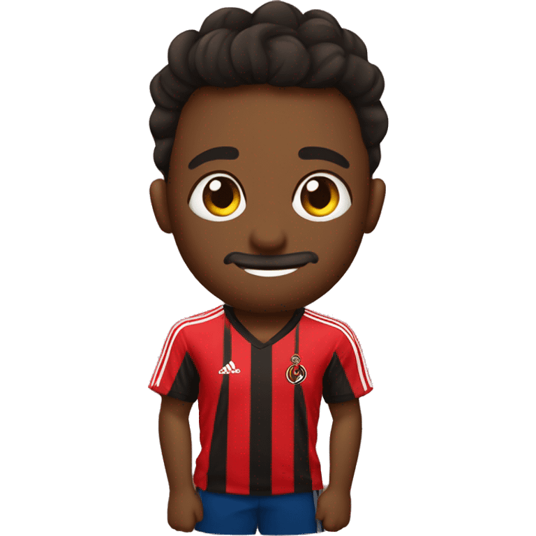 Uma espiga de milho usando uma camisa do Flamengo emoji