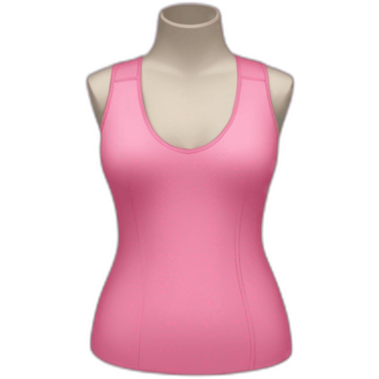 A dress form, wear a pink sport tank top emoji