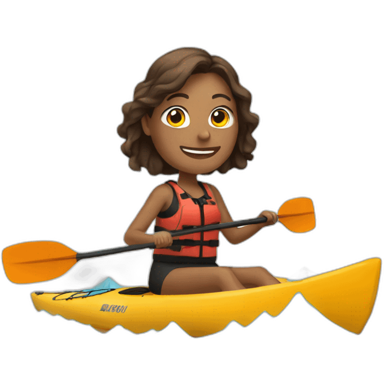 woman kayak emoji