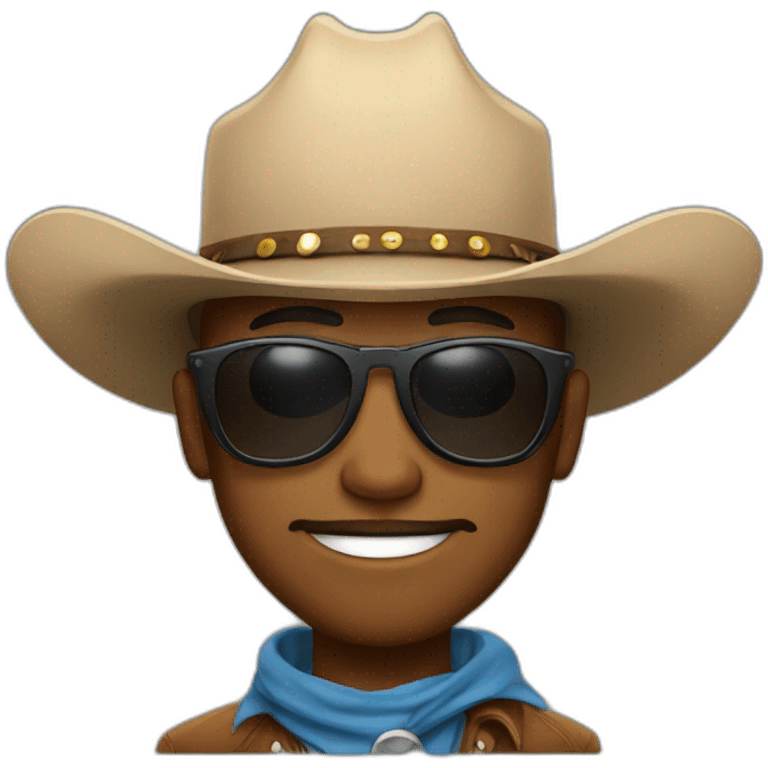 cowboy with sunglasses emoji