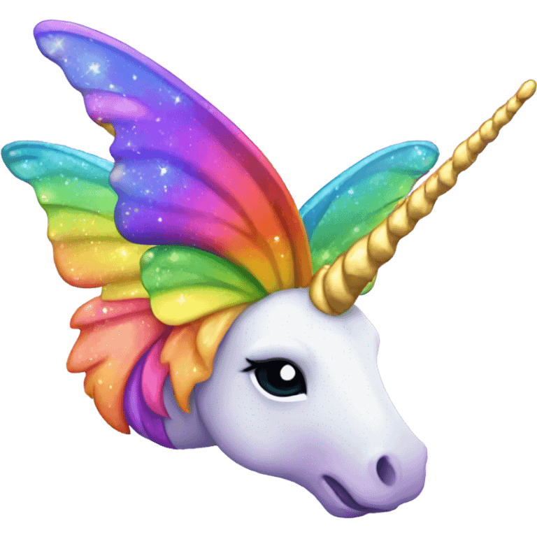 rainbow unicorn horned sparkling butterfly  emoji