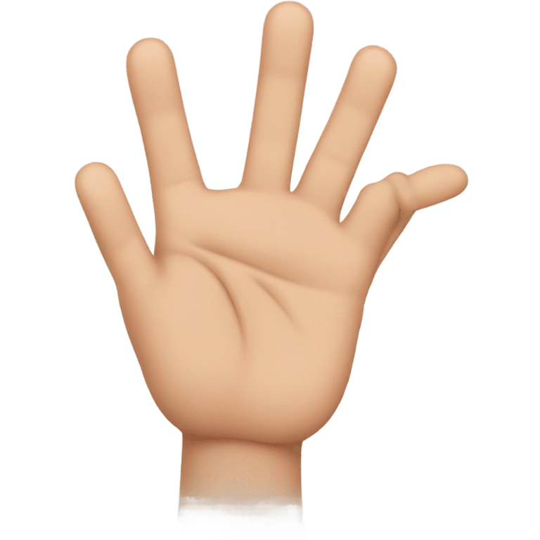 hand with 2 fingers up(thumb, index and pinky) emoji