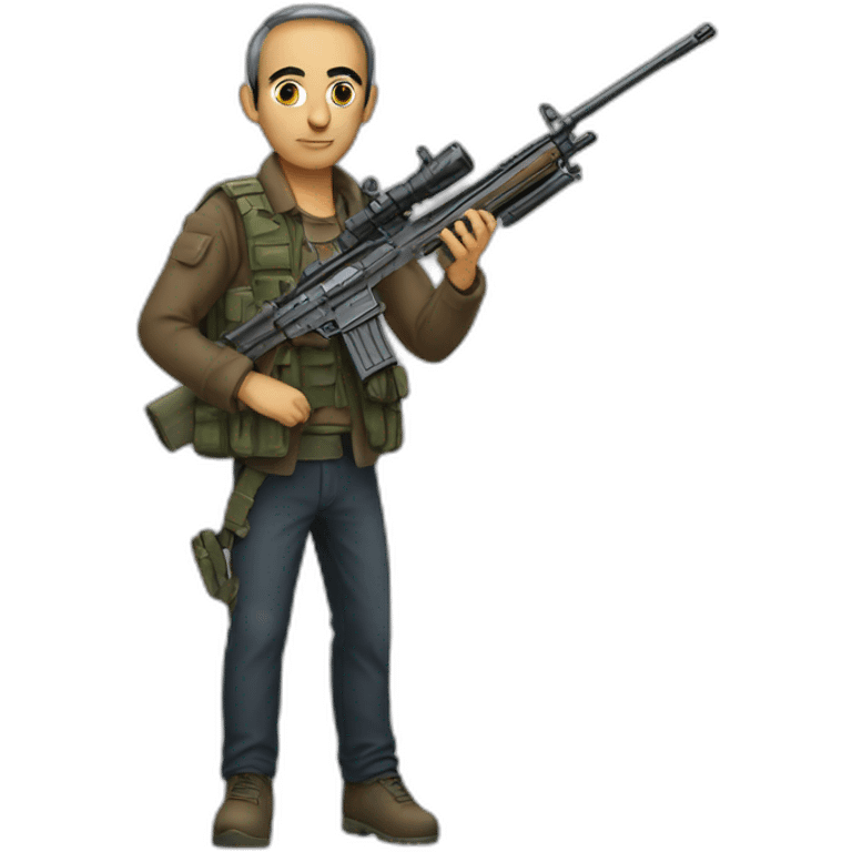 Zemmour with a rifle emoji