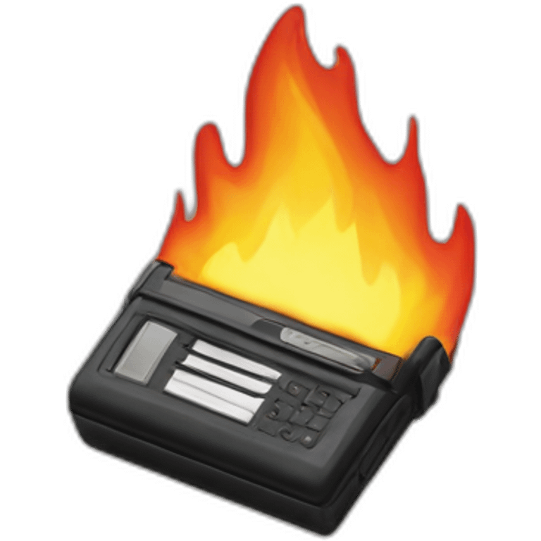 90s pager on fire emoji