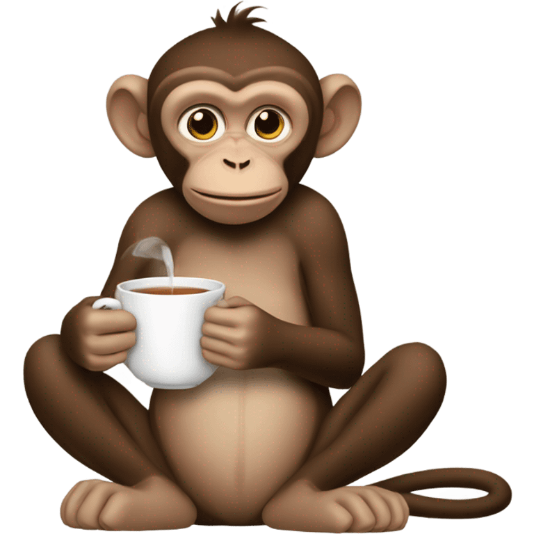 Monkey drinking tea emoji