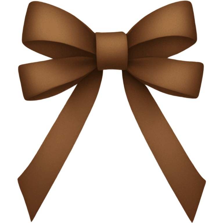 Thin brown ribbon bow emoji