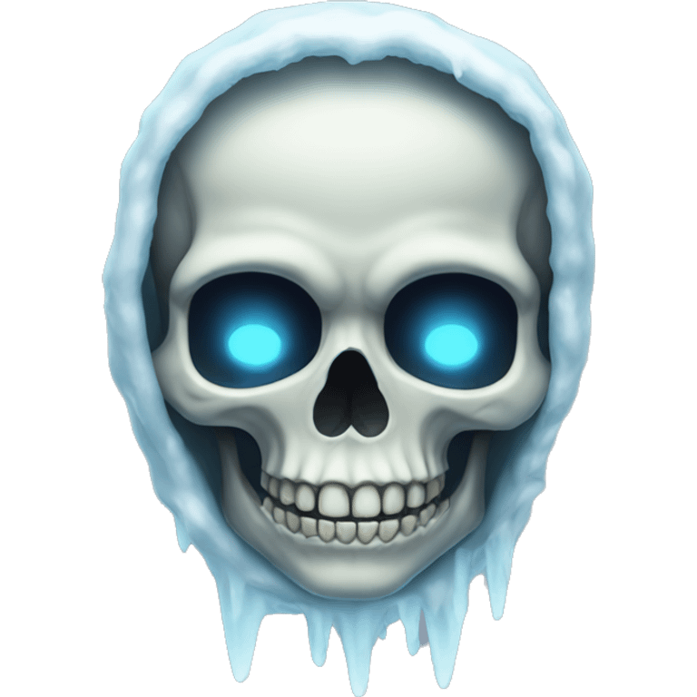 Freezing skull cool emoji