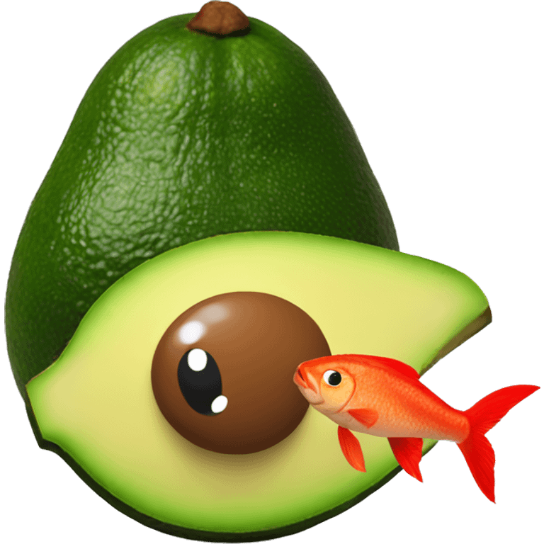 Avacado and red fish emoji