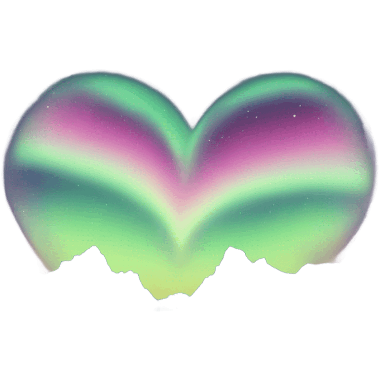 Northern lights with hearts  emoji