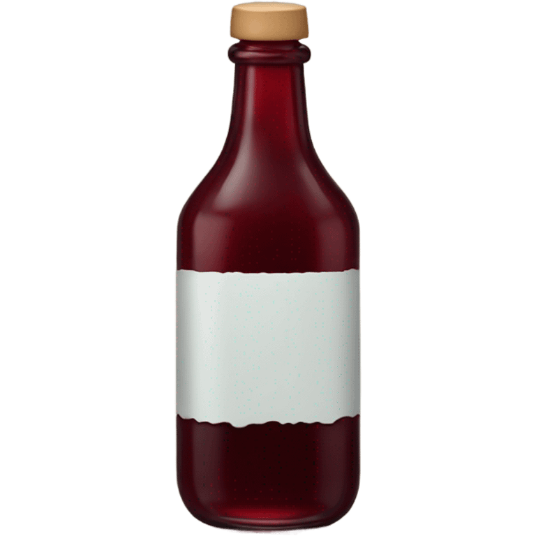 old glass bottle with dark red liquid emoji