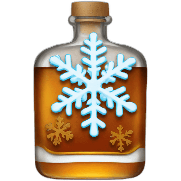 Whiskey with snowflake emoji